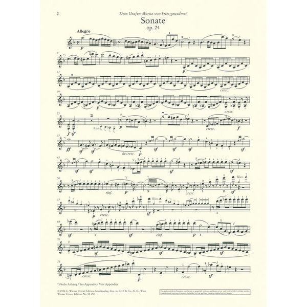 Wiener Urtext Edition Beethoven Sonate Violine