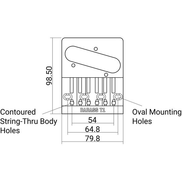 Allparts Badass T1 T-Style Bridge C