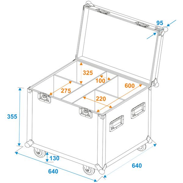 Roadinger Flightcase 4x Theatre COB 100