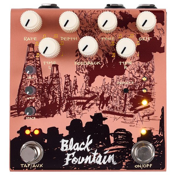 Old Blood Noise Endeavors Black Fountain Stereo Delay TE