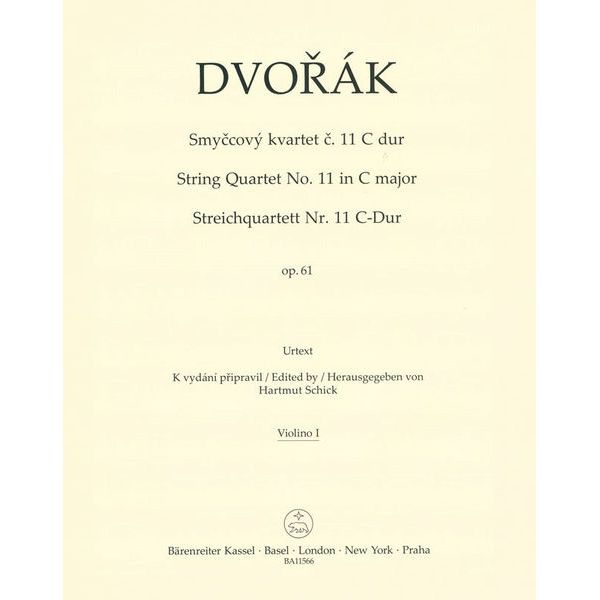 Bärenreiter Dvorák Streichquartett Nr. 11