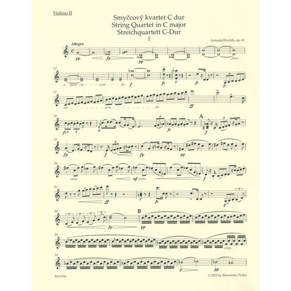 Bärenreiter Dvorák Streichquartett Nr. 11