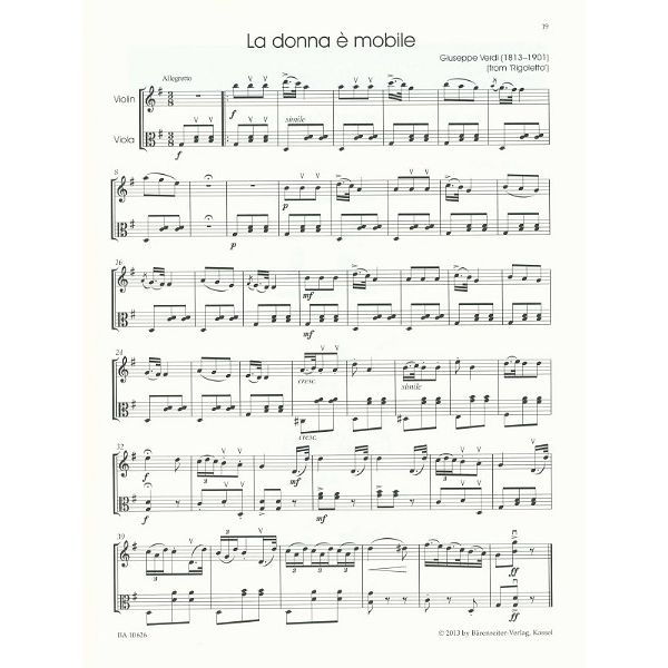 Bärenreiter Classic Hits Violine Viola