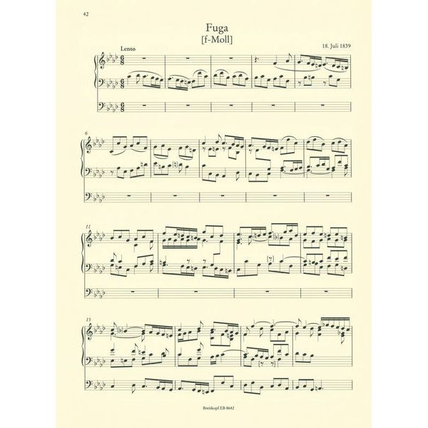 Breitkopf & Härtel Mendelssohn Orgelwerke 2