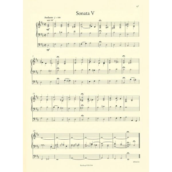 Breitkopf & Härtel Mendelssohn Sechs Sonaten