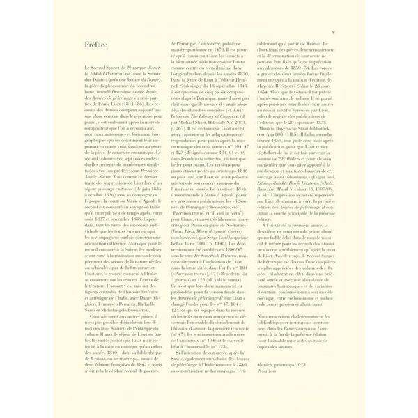 Henle Verlag Liszt Zweites Petrarca-Sonett