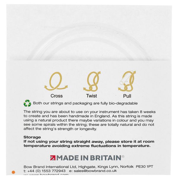 Bow Brand NG 1st G Gut Harp String No.6
