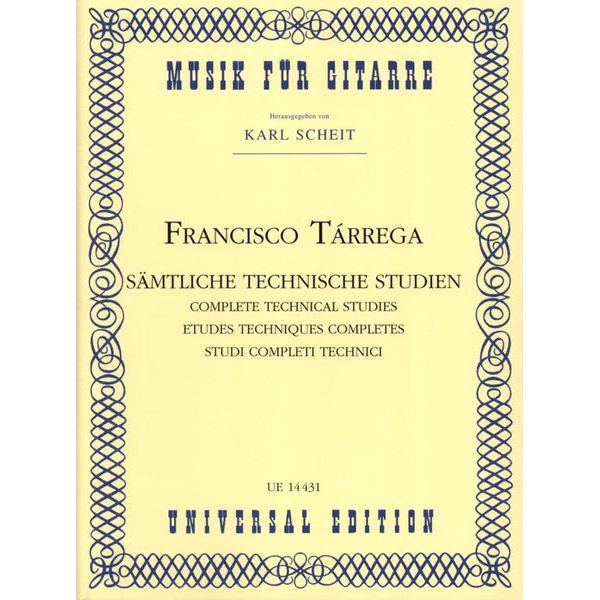 Universal Edition Tárrega Technische Studien