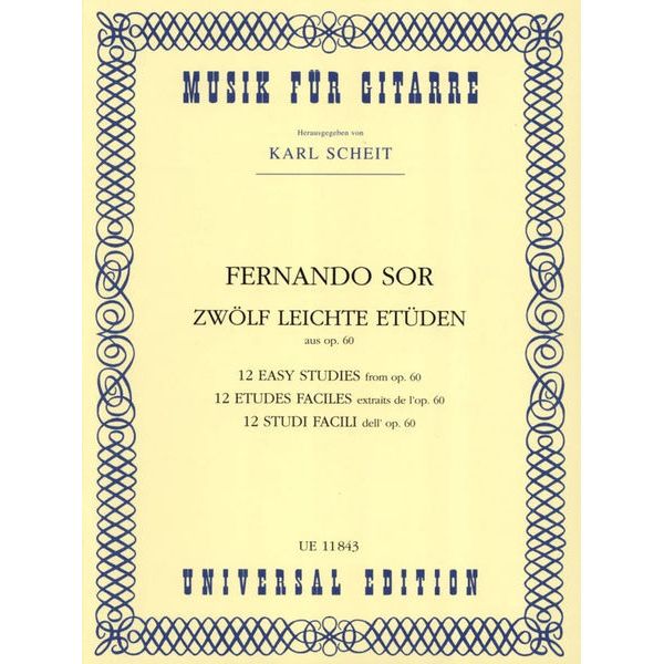 Universal Edition Sor 12 leichte Etüden
