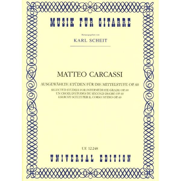 Universal Edition Carcassi Ausgewählte Etüden