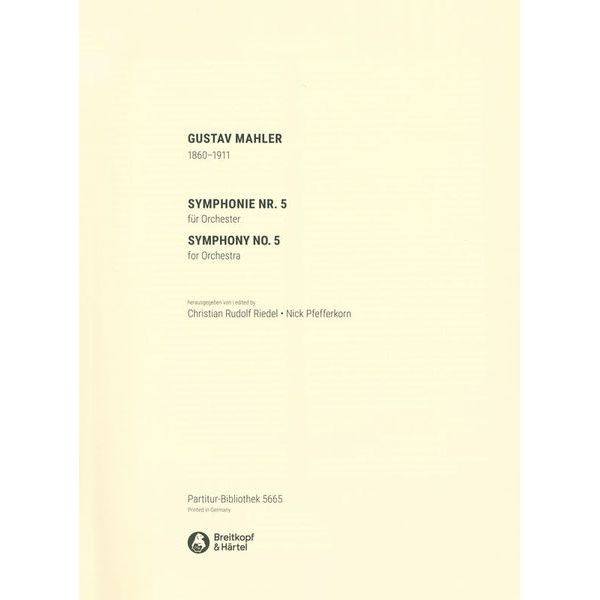 Breitkopf & Härtel Mahler Symphonie Nr. 5