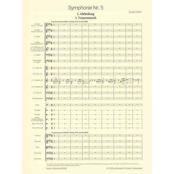 Breitkopf & Härtel Mahler Symphonie Nr. 5