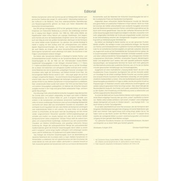 Breitkopf & Härtel Mahler Symphonie Nr. 9