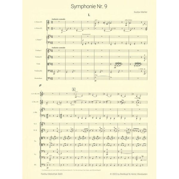 Breitkopf & Härtel Mahler Symphonie Nr. 9