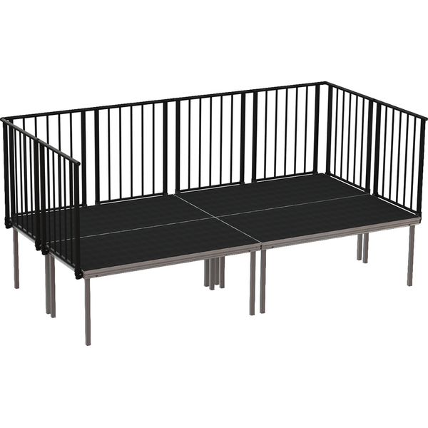 Stageworx Safety Railings 1m  Black
