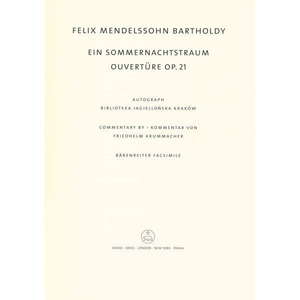 Bärenreiter Mendelssohn Sommernachtstraum