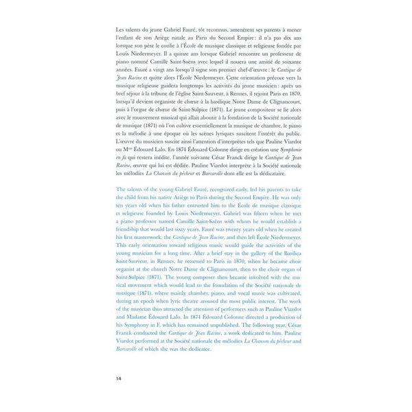 Bärenreiter Gabriel Fauré Iconographie