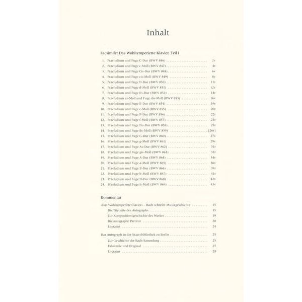 Bärenreiter Bach Wohltemperierte Klavier I
