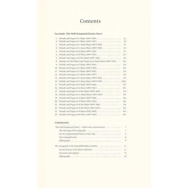Bärenreiter Bach Wohltemperierte Klavier I