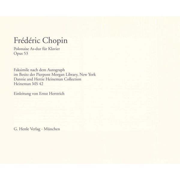 Henle Verlag Chopin Polonaise As-dur op. 5