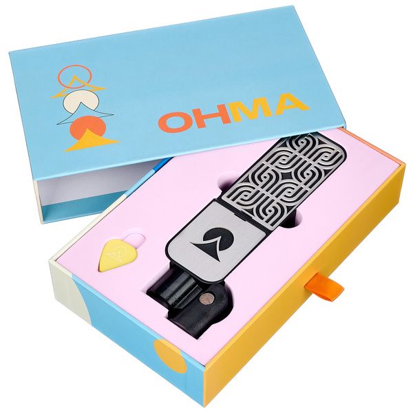 Ohma World Motif Ribbon Black & Steel