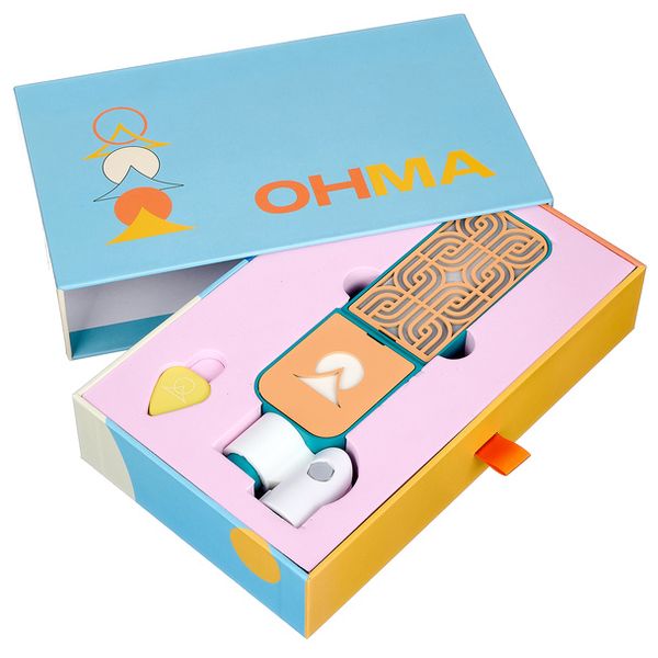 Ohma World Motif Ribbon Teal & Apricot