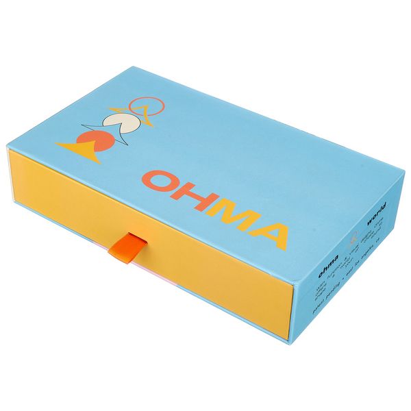 Ohma World Motif Ribbon Teal & Apricot