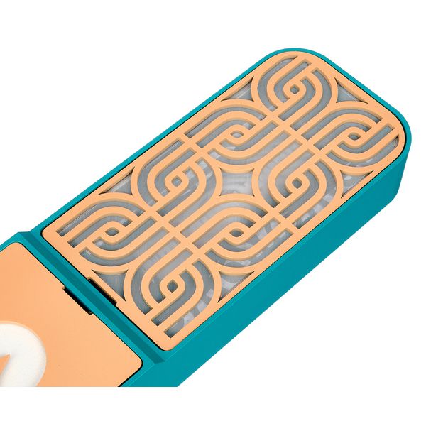 Ohma World Motif Ribbon Teal & Apricot