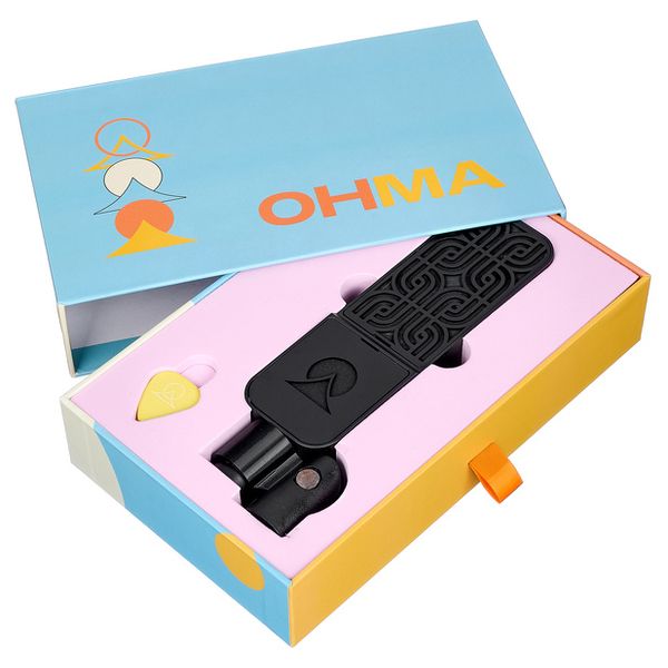 Ohma World Motif Ribbon Black & Black