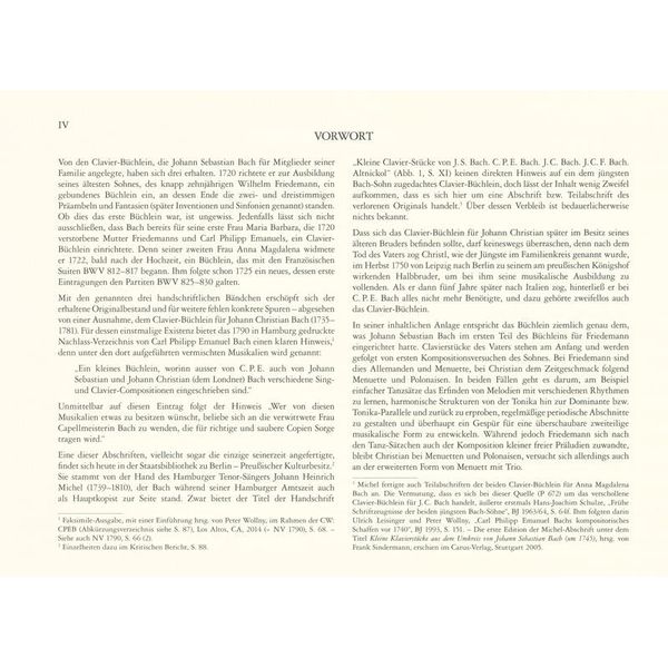 Edition Peters Clavier-Büchlein Johann Christ
