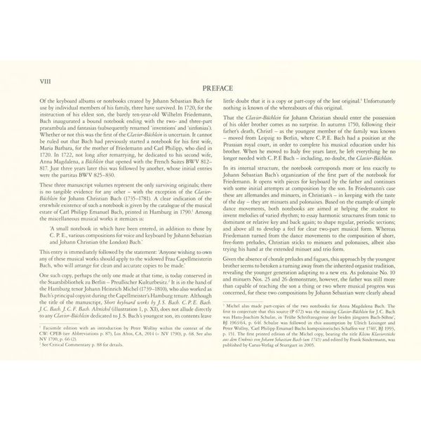 Edition Peters Clavier-Büchlein Johann Christ