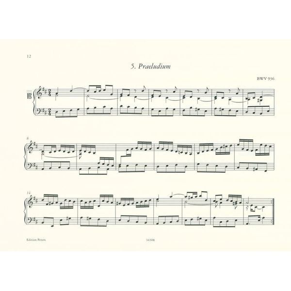Edition Peters Clavier-Büchlein Johann Christ