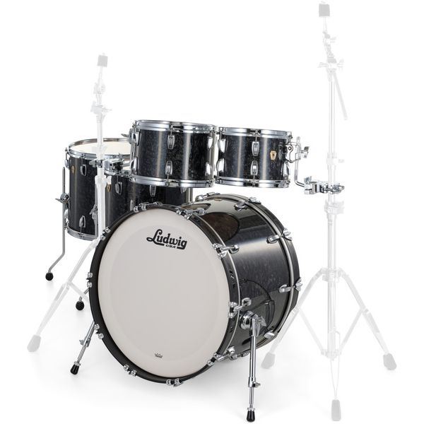 Ludwig Classic Maple 5pcs Ebony Pearl