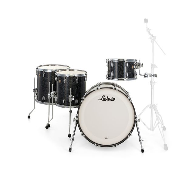 Ludwig Classic Maple 4pcs Ebony Pearl