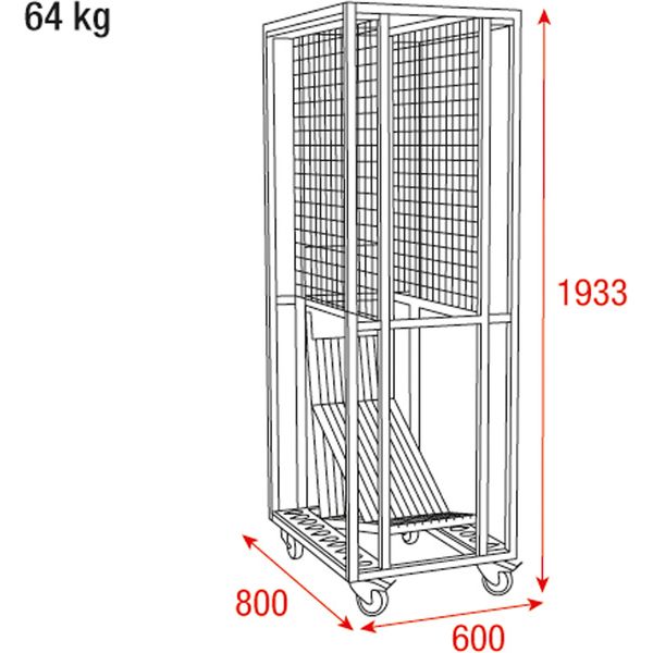 Wentex Pipe & Drape Transport Trolley