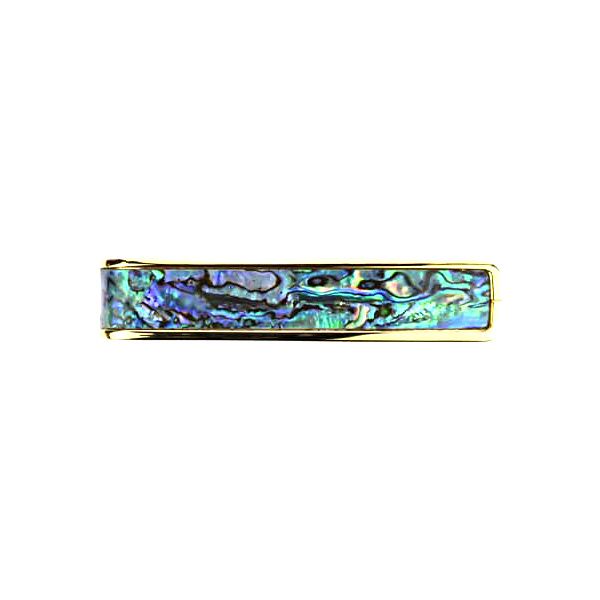 Thalia Capo Shell Collet.Blue Abalone Gold