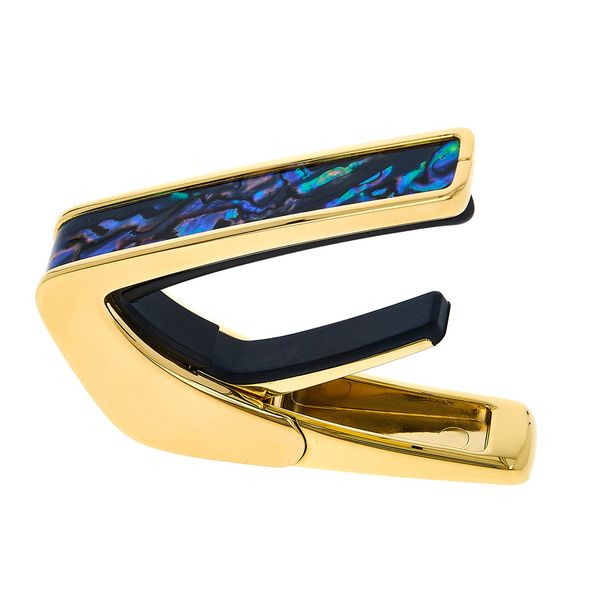 Thalia Capo Shell Collet.Blue Abalone Gold