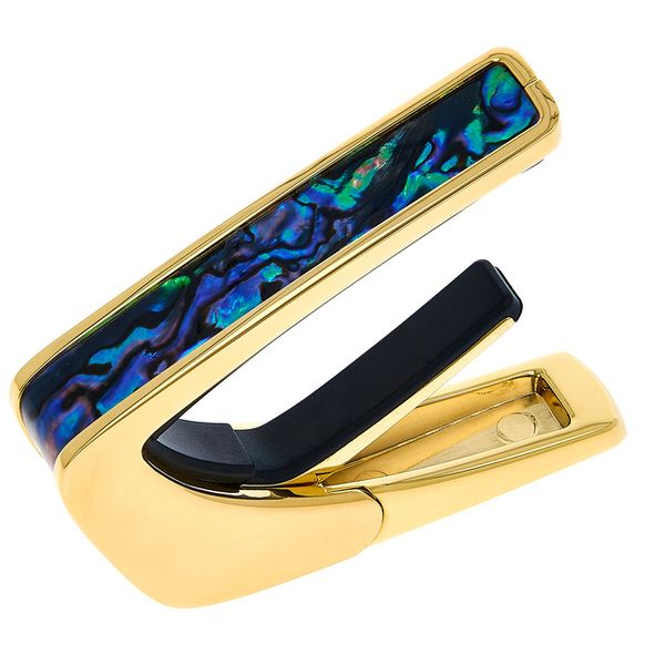 Thalia Capo Shell Collet.Blue Abalone Gold