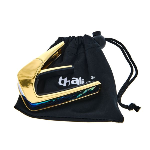 Thalia Capo Shell Collet.Blue Abalone Gold