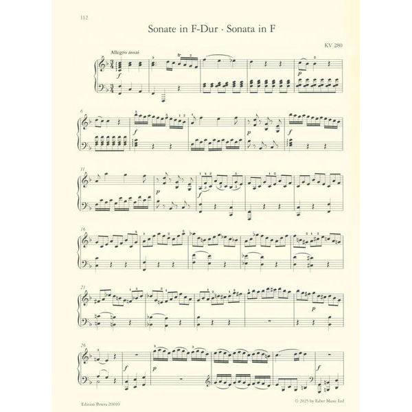 Edition Peters Mozart Meisterwerke