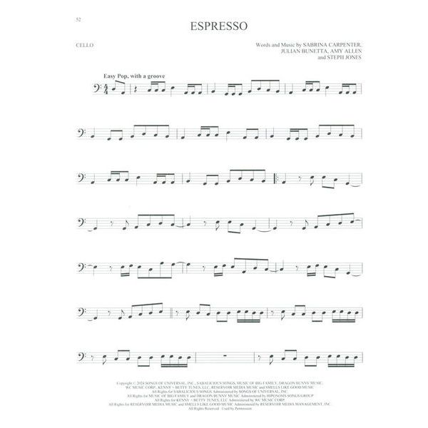 Hal Leonard 101 Top Hits for Cello