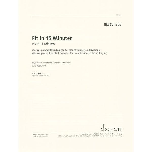 Schott Fit In 15 Minutes Piano