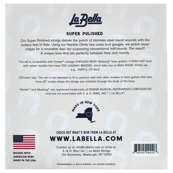 La Bella 760SP-MUS Sup. Pol. Stang Bass
