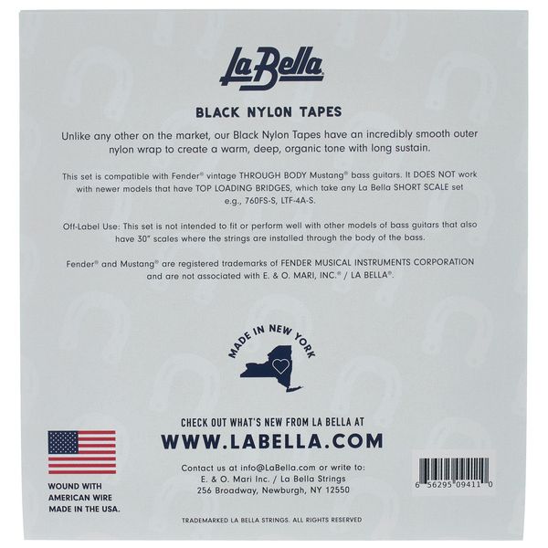 La Bella 760N-MUS BK Nylon Stang Bass