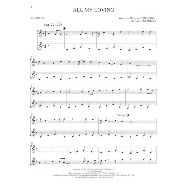 Hal Leonard The Beatles For Two Clarinets