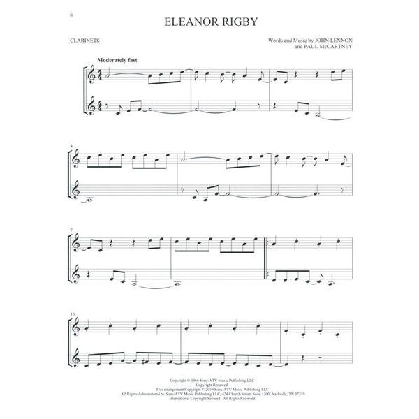 Hal Leonard The Beatles For Two Clarinets