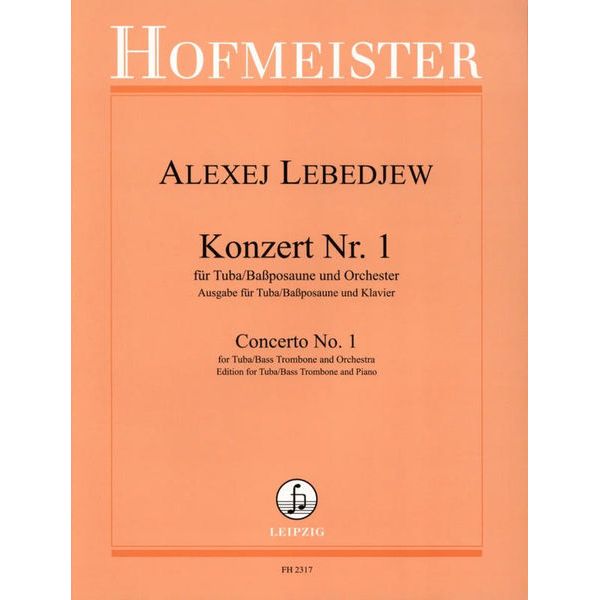 Friedrich Hofmeister Verlag Lebedjew Konzert Nr. 1
