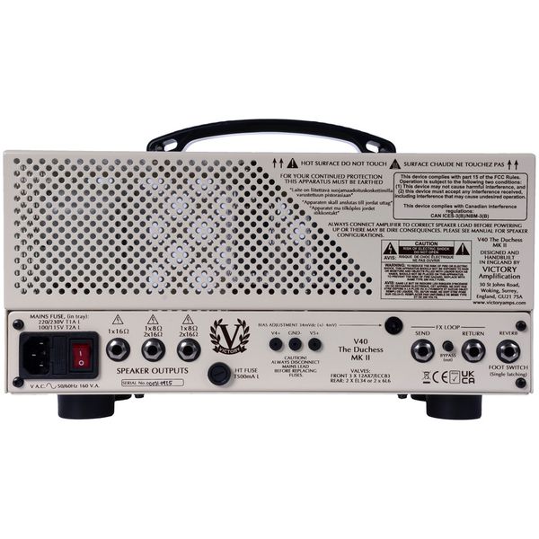 Victory Amplifiers V40 The Duchess MKII Lunch Box