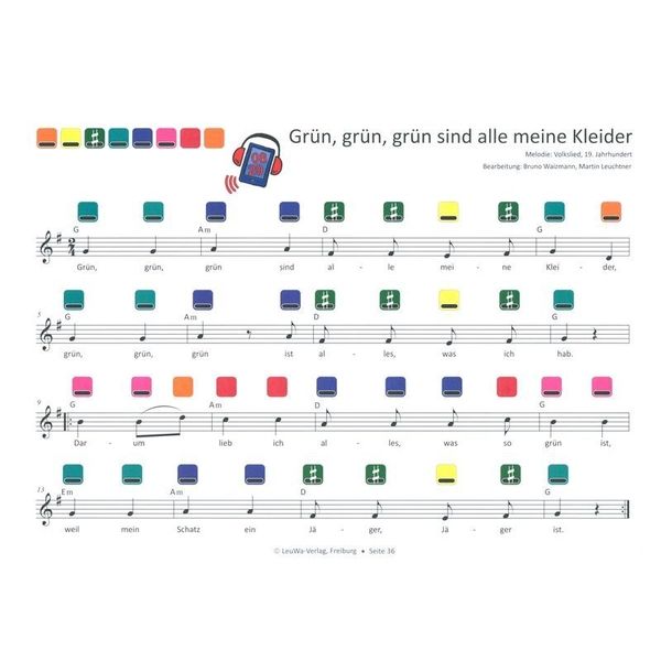 LeuWa-Verlag 34 Kinderlieder Rainbow