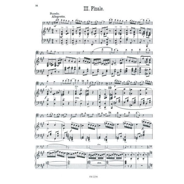 Friedrich Hofmeister Verlag Misek Sonate A-dur Kontrabass
